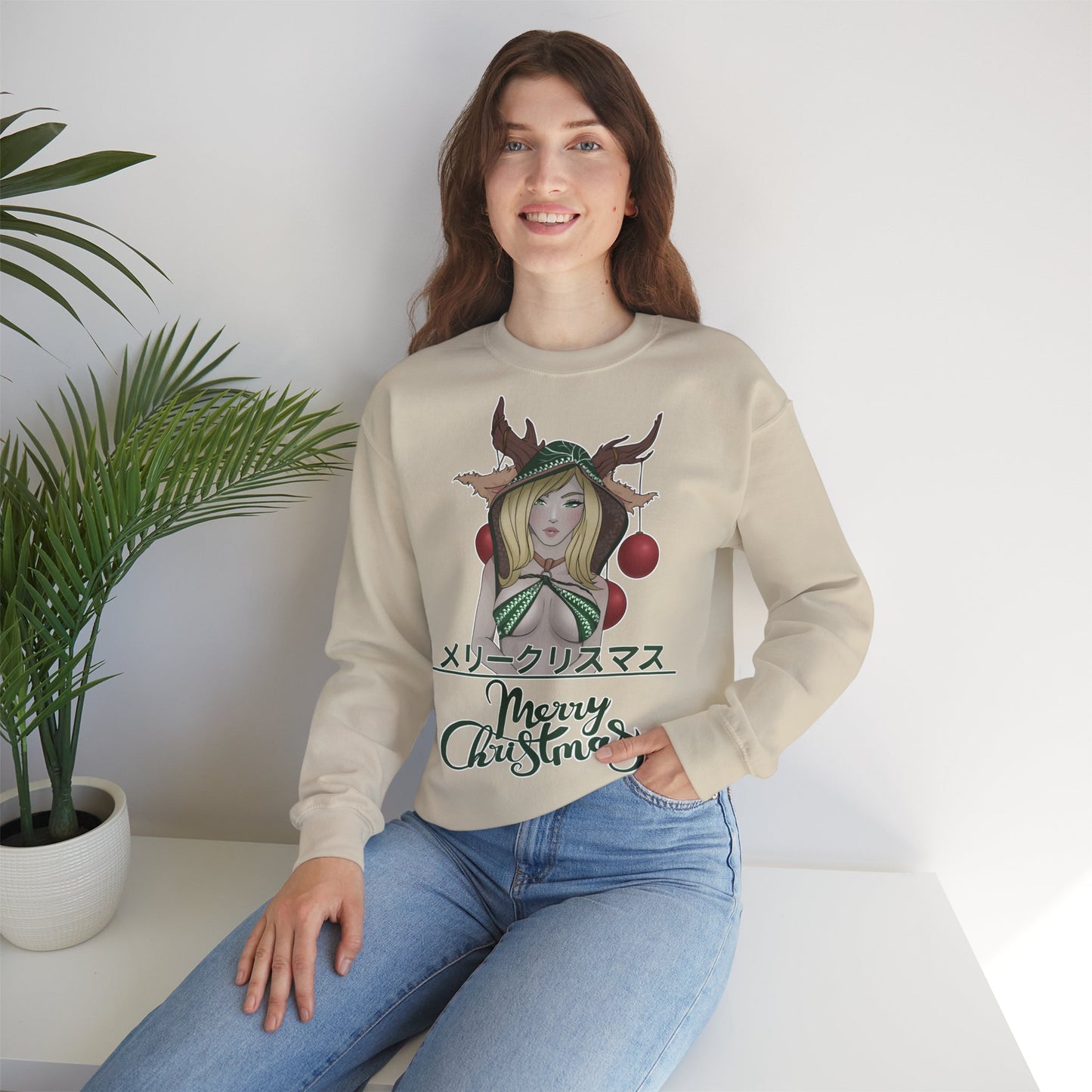 "Merry Christmas - Deer Girl" Pullover