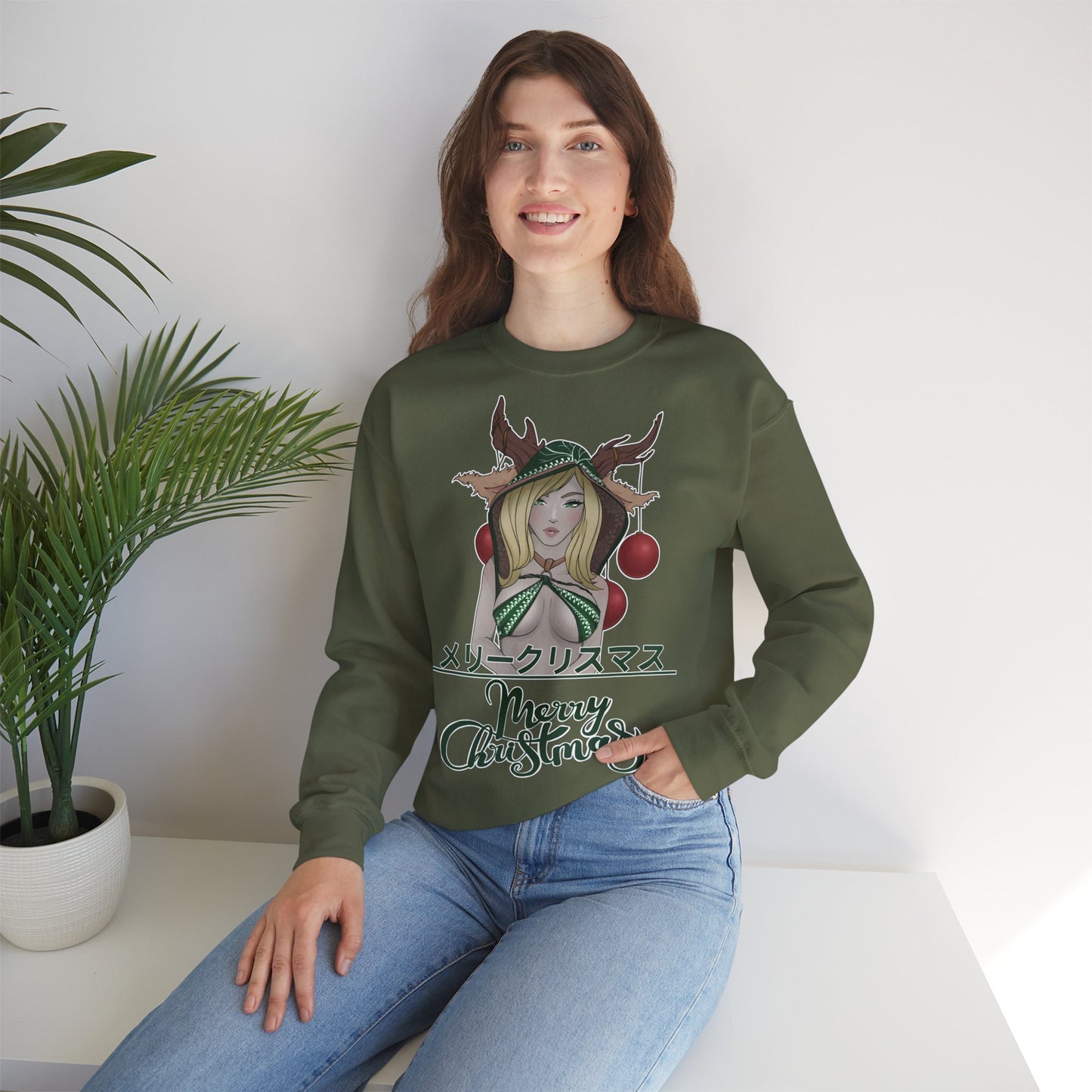 "Merry Christmas - Deer Girl" Pullover