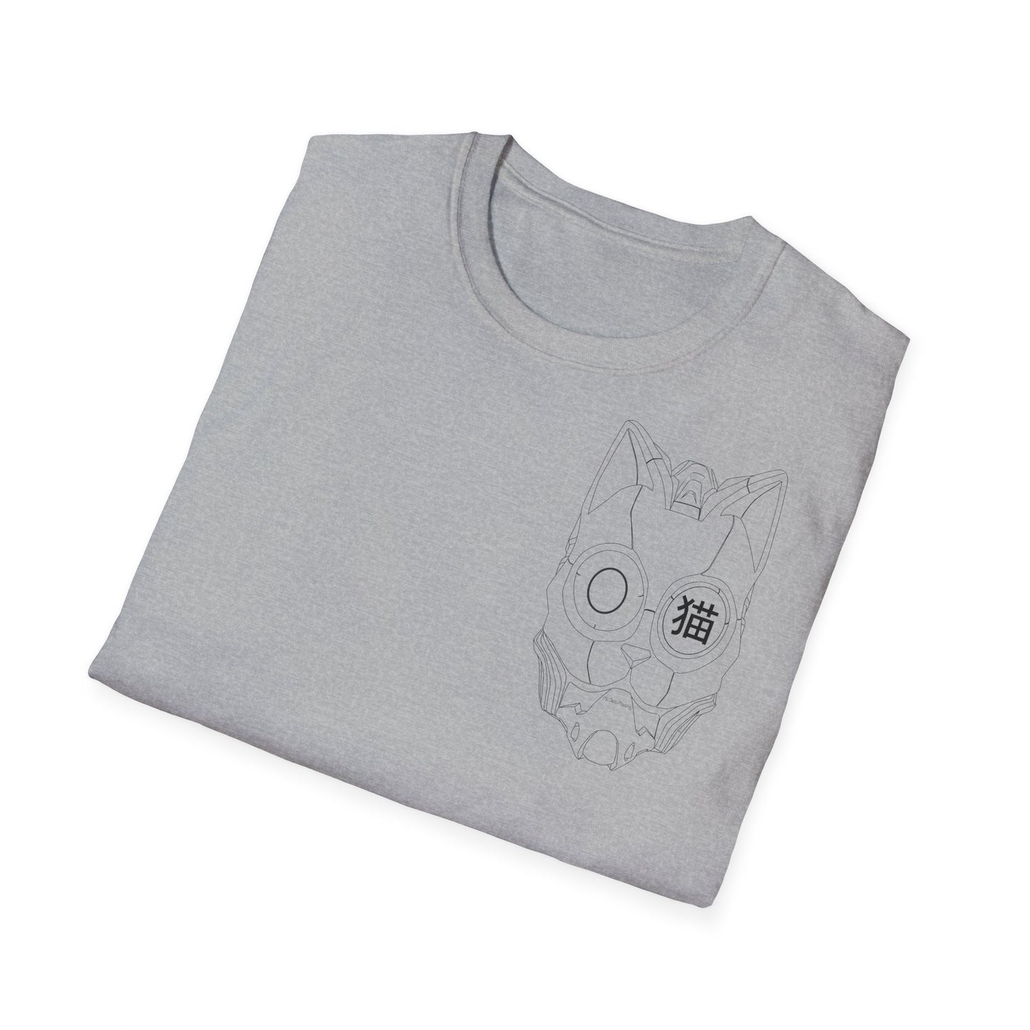 Neko City Headphones Backprint - T-Shirt