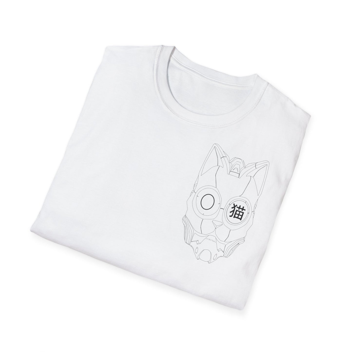 Neko City Headphones Backprint - T-shirt