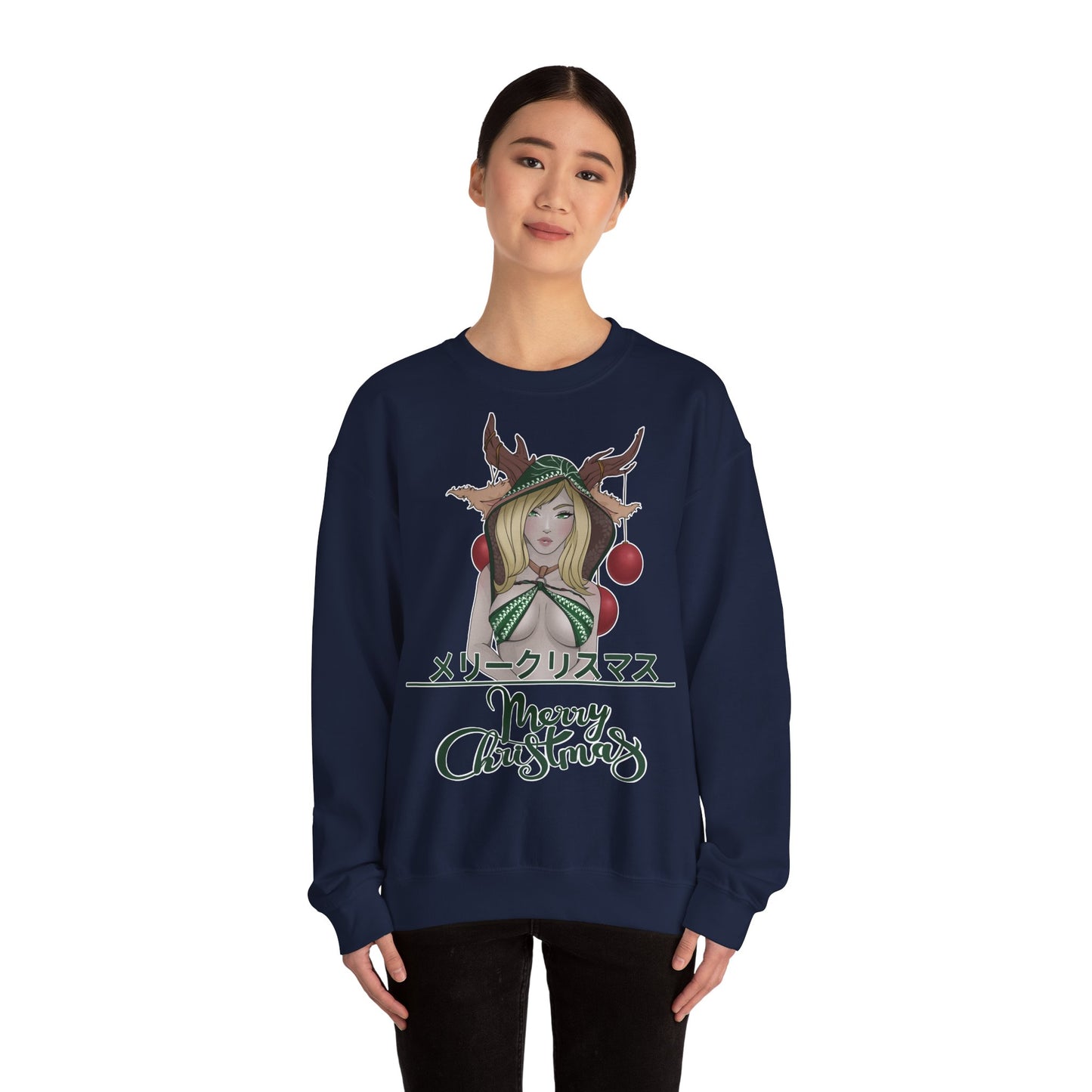 "Merry Christmas - Deer Girl" Pullover