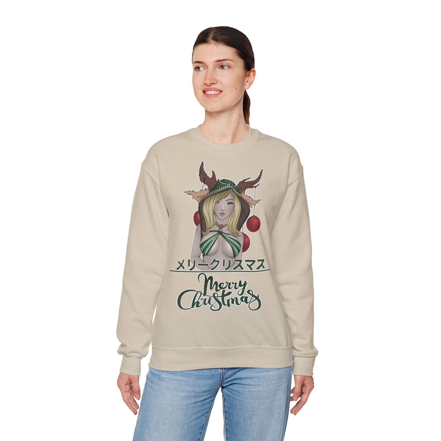 "Merry Christmas - Deer Girl" Pullover