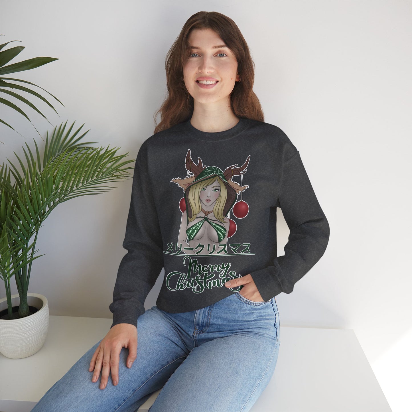 "Merry Christmas - Deer Girl" Pullover