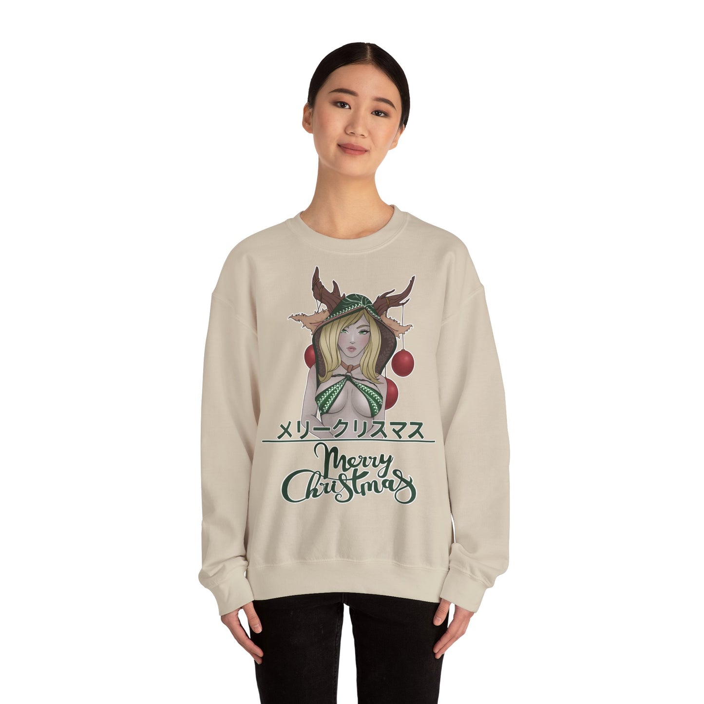 "Merry Christmas - Deer Girl" Pullover