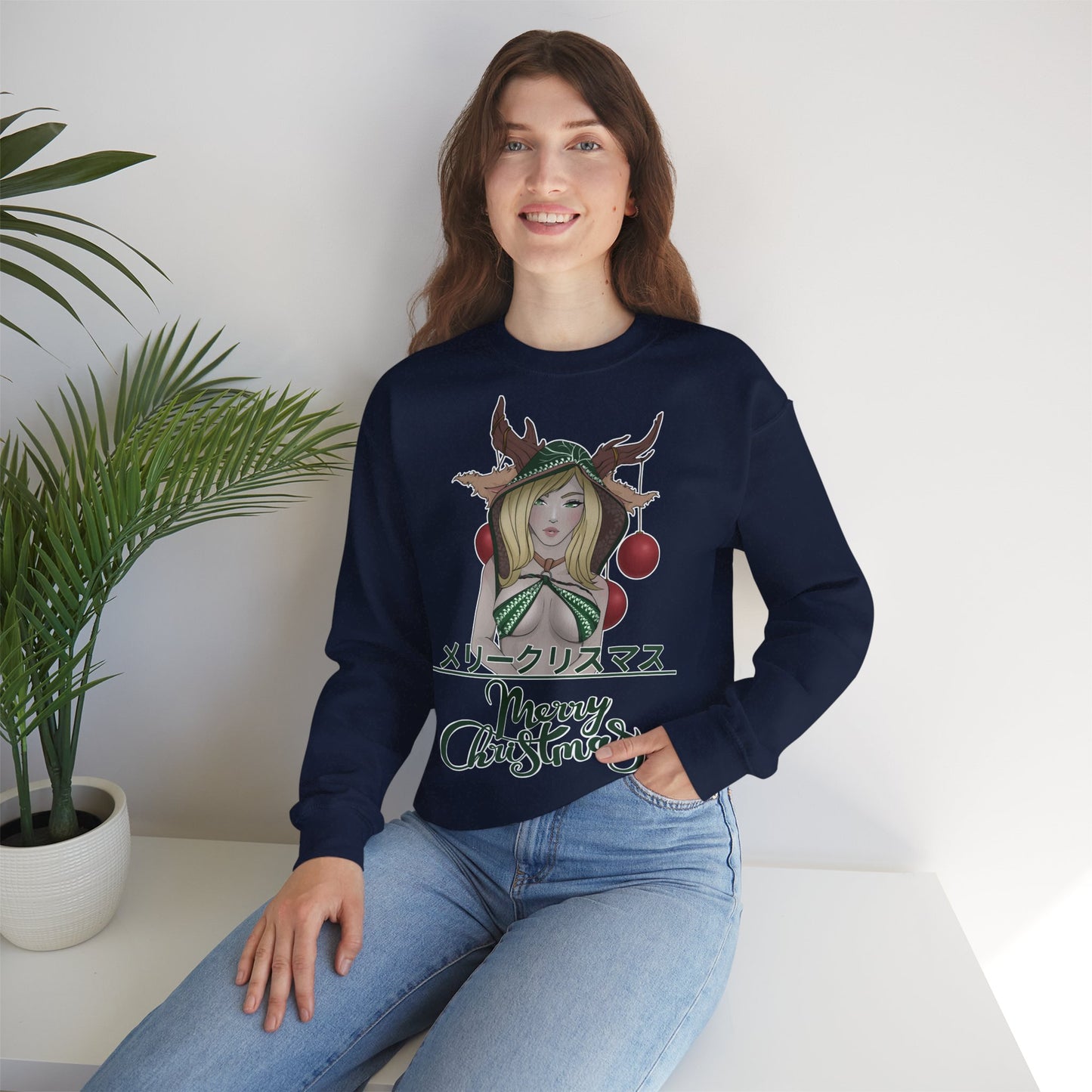 "Merry Christmas - Deer Girl" Pullover